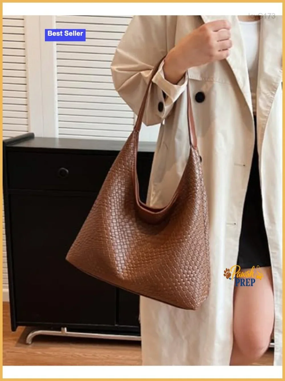 Woven Leather Hobo Tote Bag Large Capacity Shoulder Crossbody Purse Top-handle